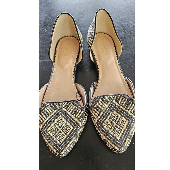 Isaac Mizrahi Pointed Toe Boho Aztec Woven Flats Women Sz 8.5 Multicolor Slip On - Picture 1 of 6